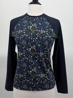 NWT Krimson Klover Vista Base Layer Top Small Lakeside Floral Navy Print